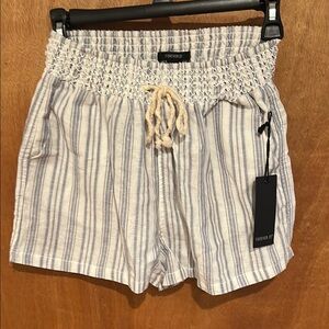 Forever 21 Blue and White Striped Women Shorts